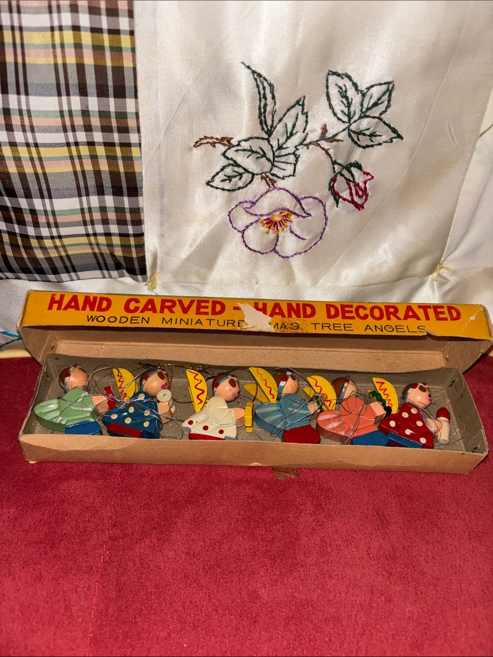 Vintage 1950’s Cmas Tree Angels Ornament Set!